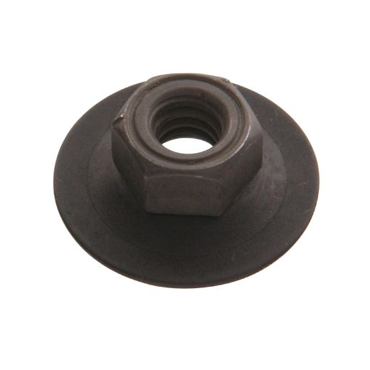 3/8-16 Black Phosphate Hex Nut With Washer-2/Pack