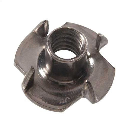 #10-32 x 9/32" Zinc Plated 3-Prong Tee Nut-2/Pack
