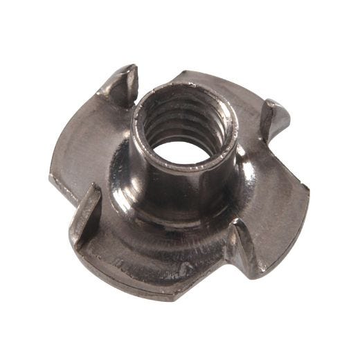 1/4-20 x 3/4" x 9/16" Zinc Plated 3-Prong Tee Nut-2/Pack