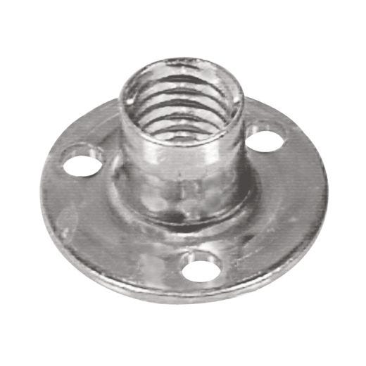 5/16-18 x 3/4" x 5/8" Zinc Plated 3 Brad Hole Tee Nut-1/Pack