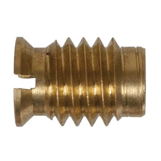 3/8-16 Gold Brass Standard (SAE) Wood Insert Nut-1/Pack