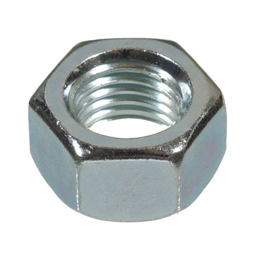 M8 x 1.25 Silver Zinc Plated Hex Nut-5/Pack
