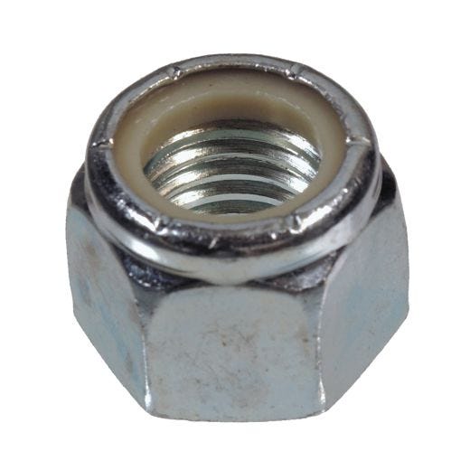 1/4-28 Yellow Zinc Standard (SAE) Lock Nut-3/Pack
