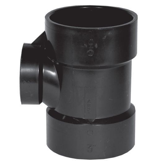 4" x 4" x 3" ABS Reducing Pipe Tee