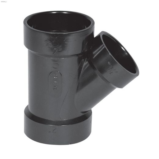2" x 2" x 1 1/2" ABS 45 deg en Y