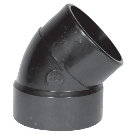 1-1/2" Short Hub x Spigot ABS 45 deg Pipe Elbow