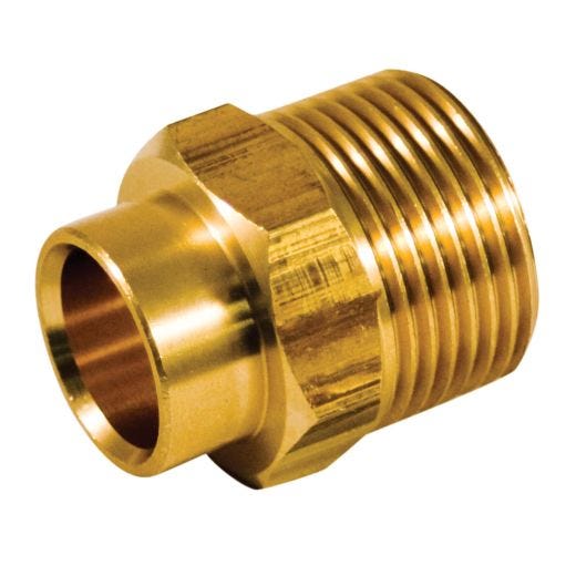 1/2" x 3/4" Compression x Male Brass Alloy Bar Stock