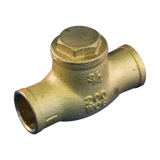 1/2" 200 PSI Solder Lead Free Brass Swing Check Valve