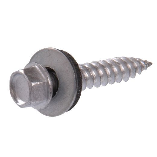 #12 x 1" Grey Ceramic HWH Sheet Metal Screw-30/Pack