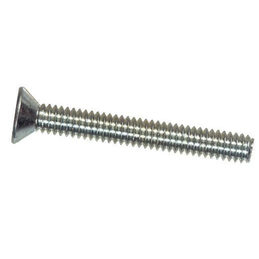 1/4-20 x 1" Zinc Flat Head Machine Screw-4/Pack