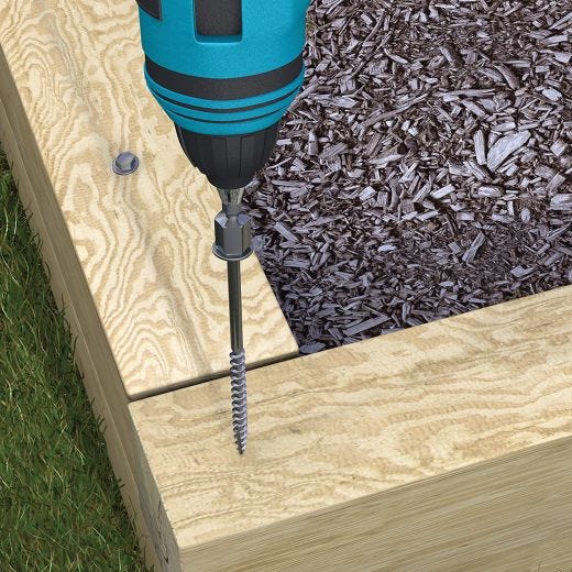 Vis de paysagement Timber-Tite 1/4 x 10 po, 50/pqt