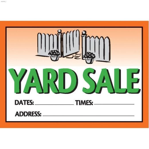 10\" x 14\" Yard Sale Vibrant Sign