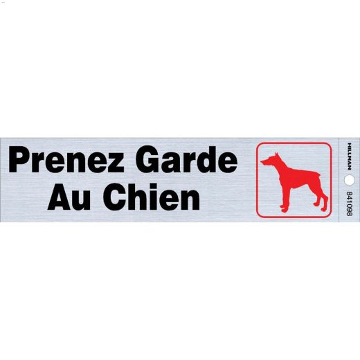 2" x 8" Black & Red/Nickel Prenez Self-Adhesive Sign
