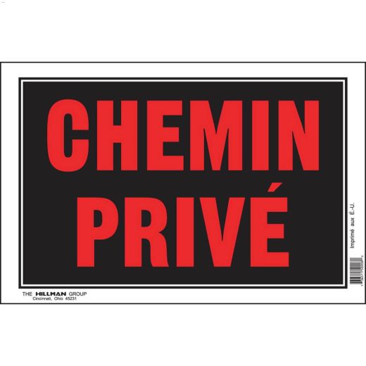 Écriteau Chemin privé