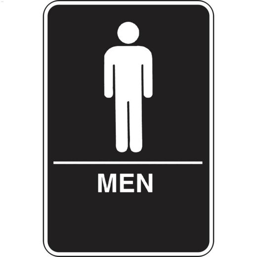 Écriteau de toilettes Hommes avec Braille