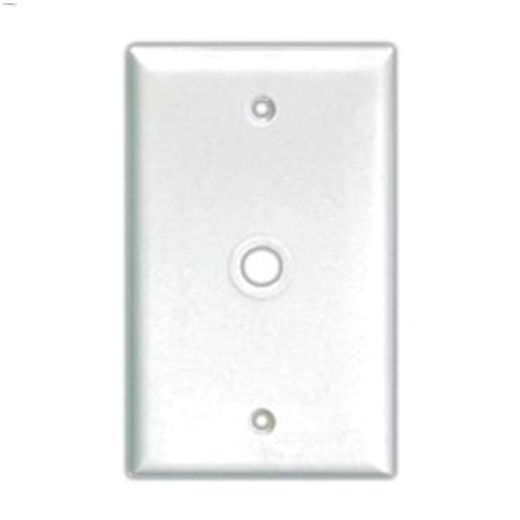 White Thermoset (1) Telephone/Coaxial Wallplate