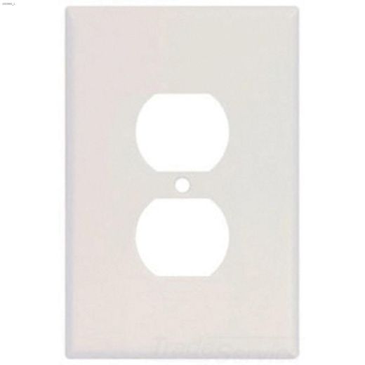 White Thermoset (1) Duplex Receptacle Wallplate