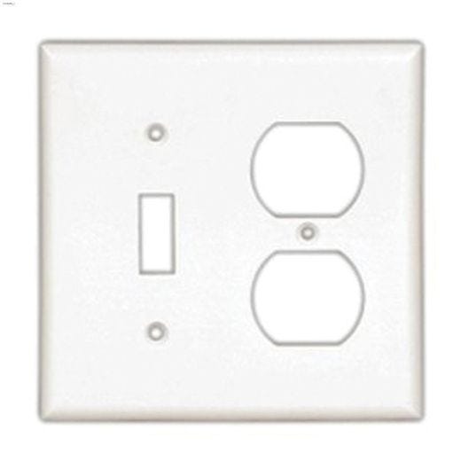 White Thermoset (1) Toggle & (1) Decorator Wallplate