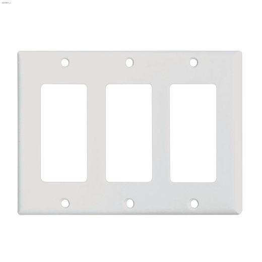 White Thermoset (3) GFCI Decorator Wallplate