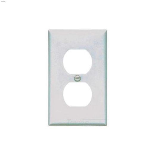 White Nylon (1) Duplex Receptacle Wallplate