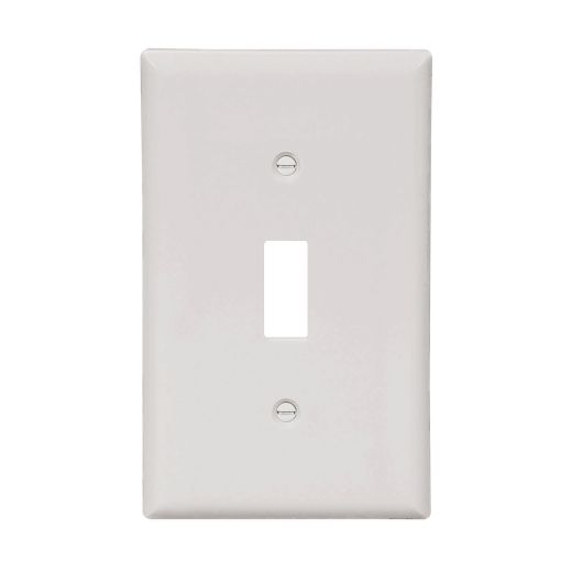 White Nylon (1) Toggle Switch Wallplate