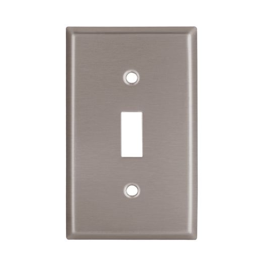 302/304 Stainless Steel (1) Toggle Switch Wallplate