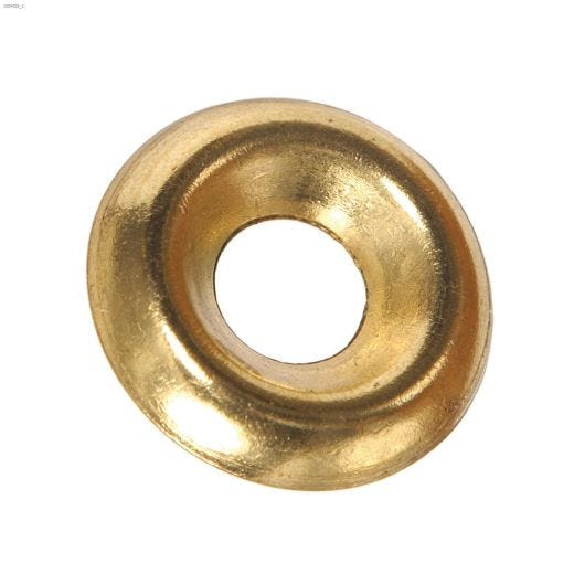 #6 Brass Finish Washer-10\/Pack