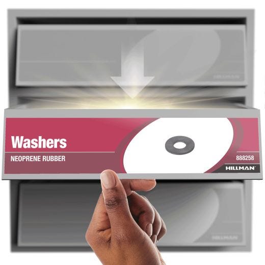 1/4" x 1-1/4" Neoprene Fender Washer-2/Pack