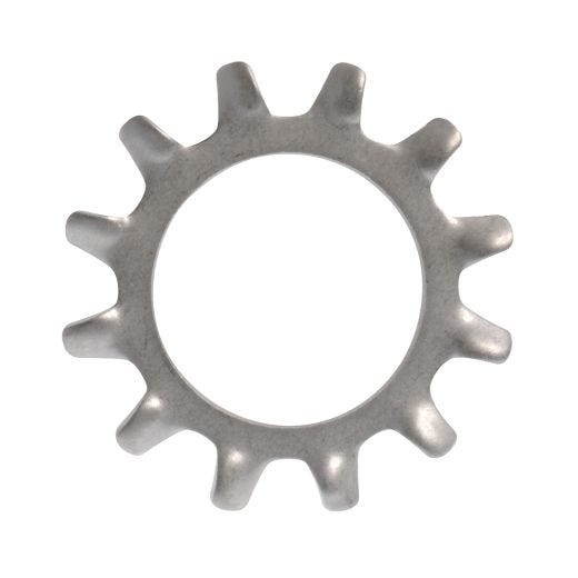 5/16" Zinc Plated Steel External Tooth Lock Washer-2/Pack