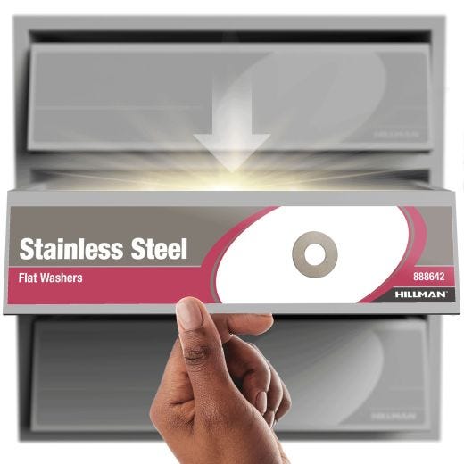 3/8" Stainless Steel Flat Washer-5/Pack