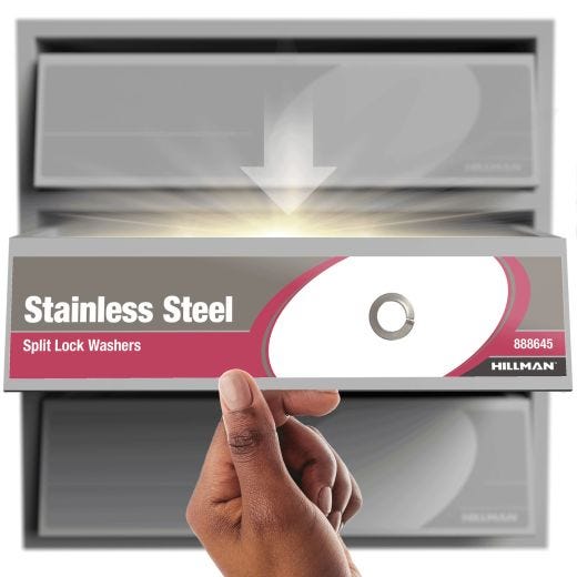 #8 Stainless Steel Split Lock Washer-5/Pack