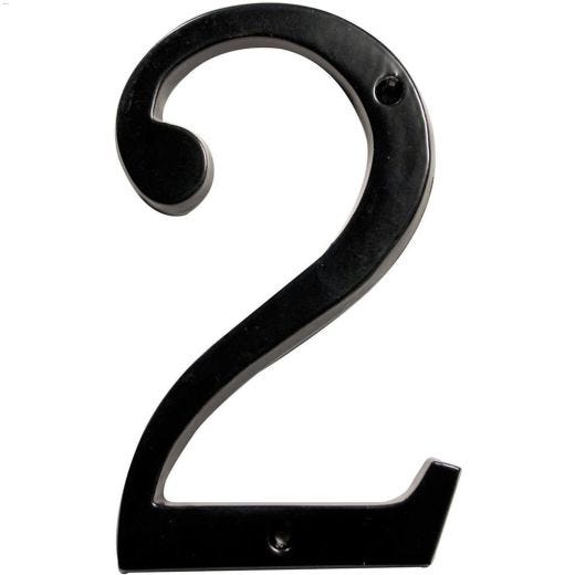 6" Aluminum Black Classic House Number