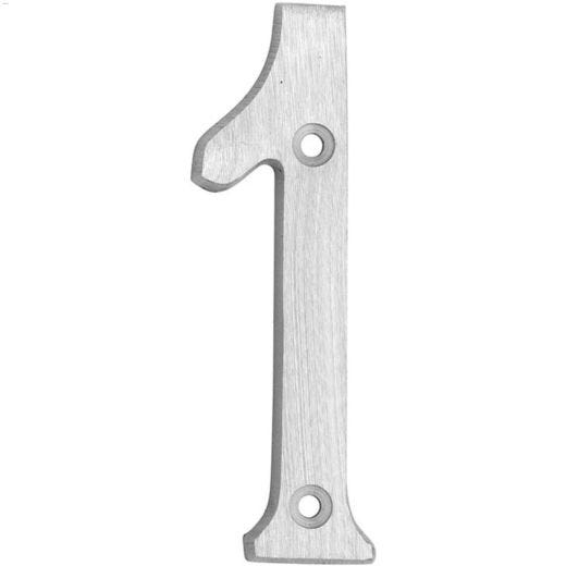 6" Aluminum Brushed Aluminum Classic House Number