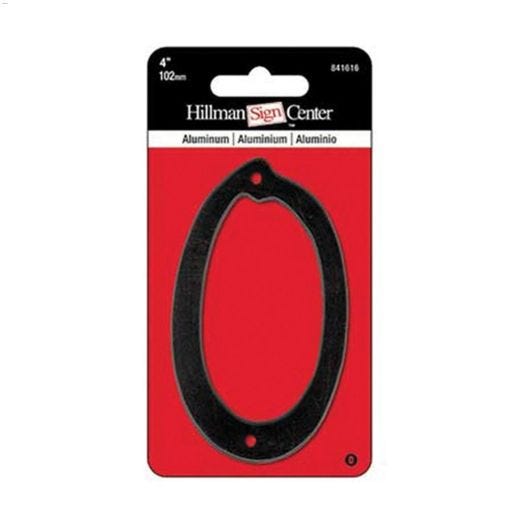 #0 - 4" Die Cast Aluminum Black House Number