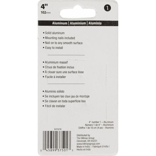 #1 - 4" Numéro de maison Aluminium moulé sous pression Noir