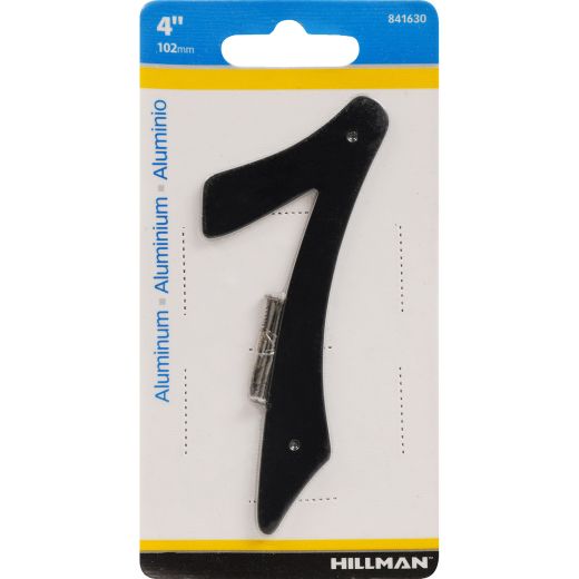 #7 - 4" Numéro de maison Aluminium moulé sous pression Noir