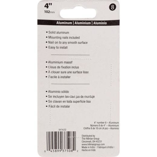#8 - 4" Numéro de maison Aluminium moulé sous pression Noir