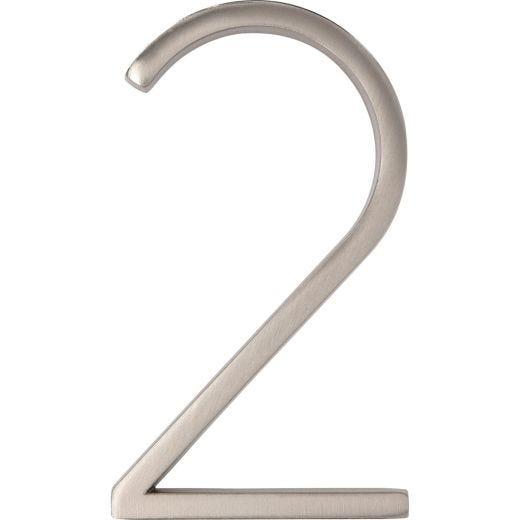 Numéros de maison flottants, en nickel brossé, 5"