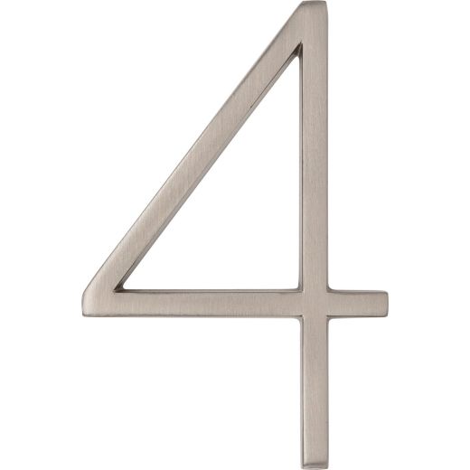 Numéros de maison flottants, en nickel brossé, 5"