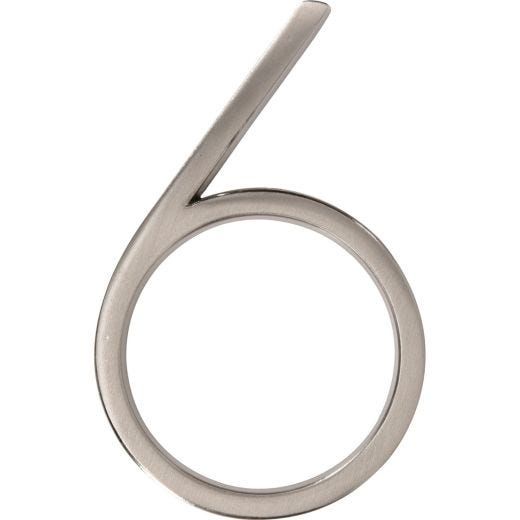 Numéros de maison flottants, en nickel brossé, 5"