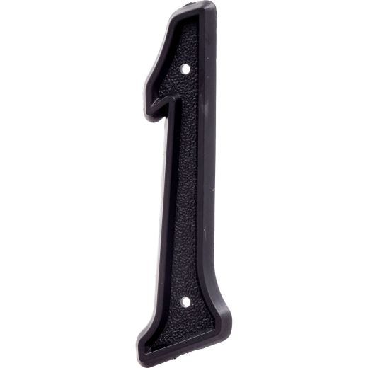 #1 - 6" Numéro de maison noir en plastique