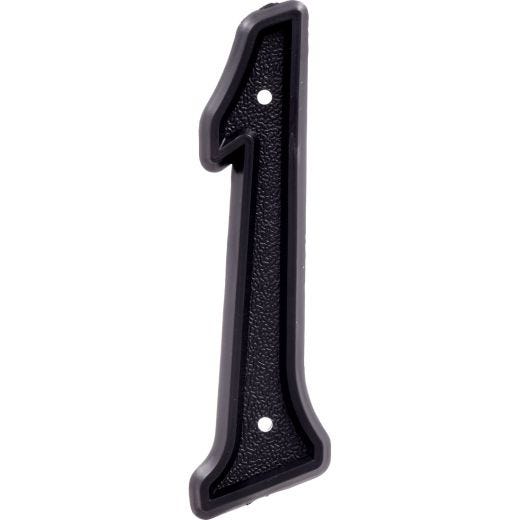 #1 - 6" Numéro de maison noir en plastique