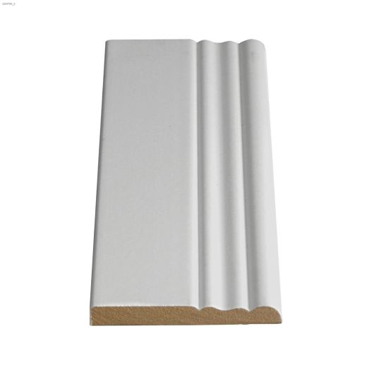 3-1/8" x 3/8" x 8' Primed MDF Colonial Baseboard Moulding