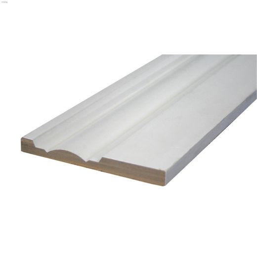 5-3/16" x 1/2" x 16' Primed MDF Baseboard Moulding