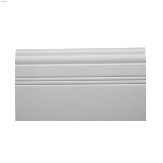6-1/2" x 3/8" x 8' Primed MDF Victorian Baseboard Moulding