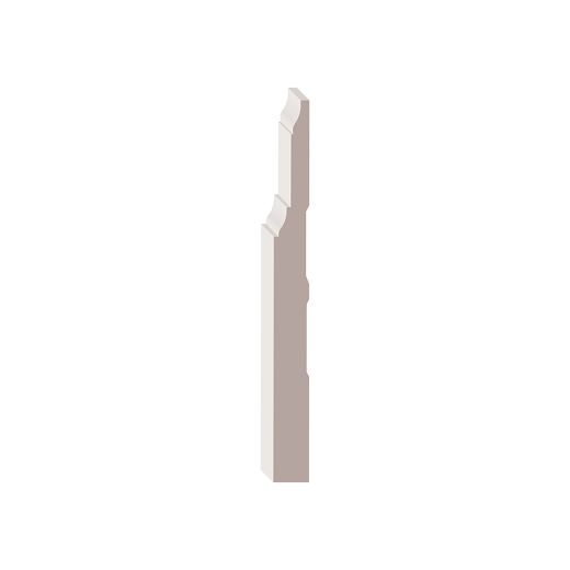 7-1/4" x 11/16" x 16' Primed 2-Step Baseboard Moulding