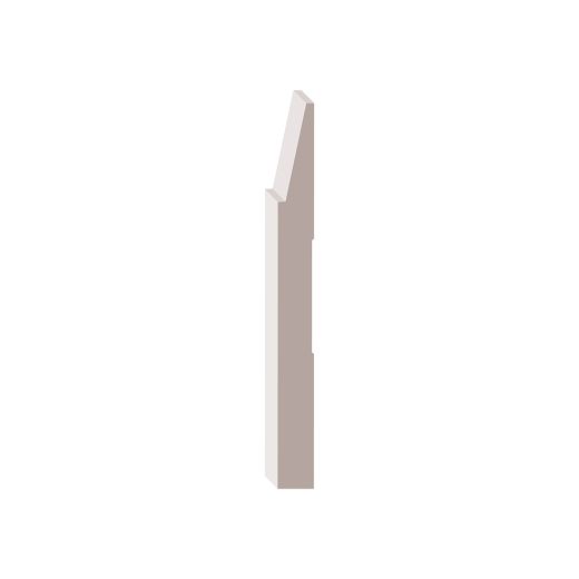 7-1/4" x 11/16" x 8' Primed Contemporary Baseboard Moulding