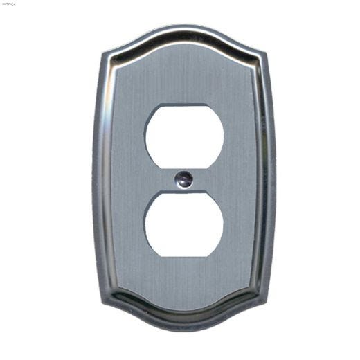 Chrome Etched Steel Duplex Colonial Wallplate