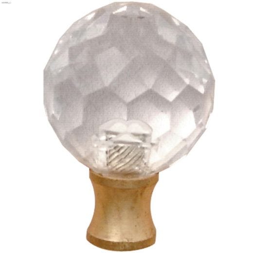 1.18\" Crysacrylic Polished Brass Palace Door Ball Knob