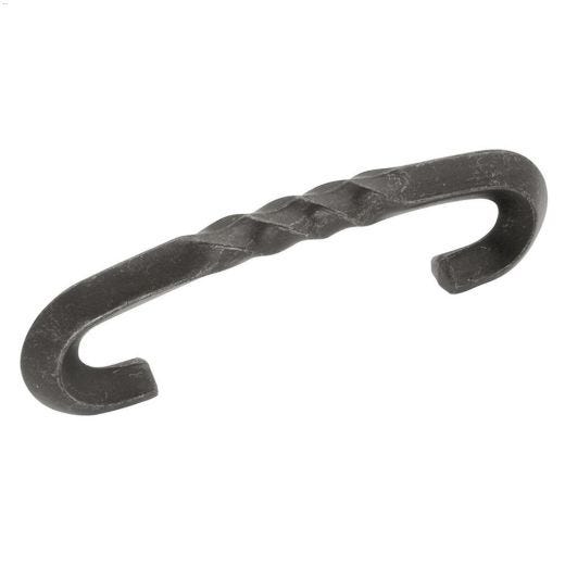 3\" Black Iron Charleston Blacksmith Door Pull